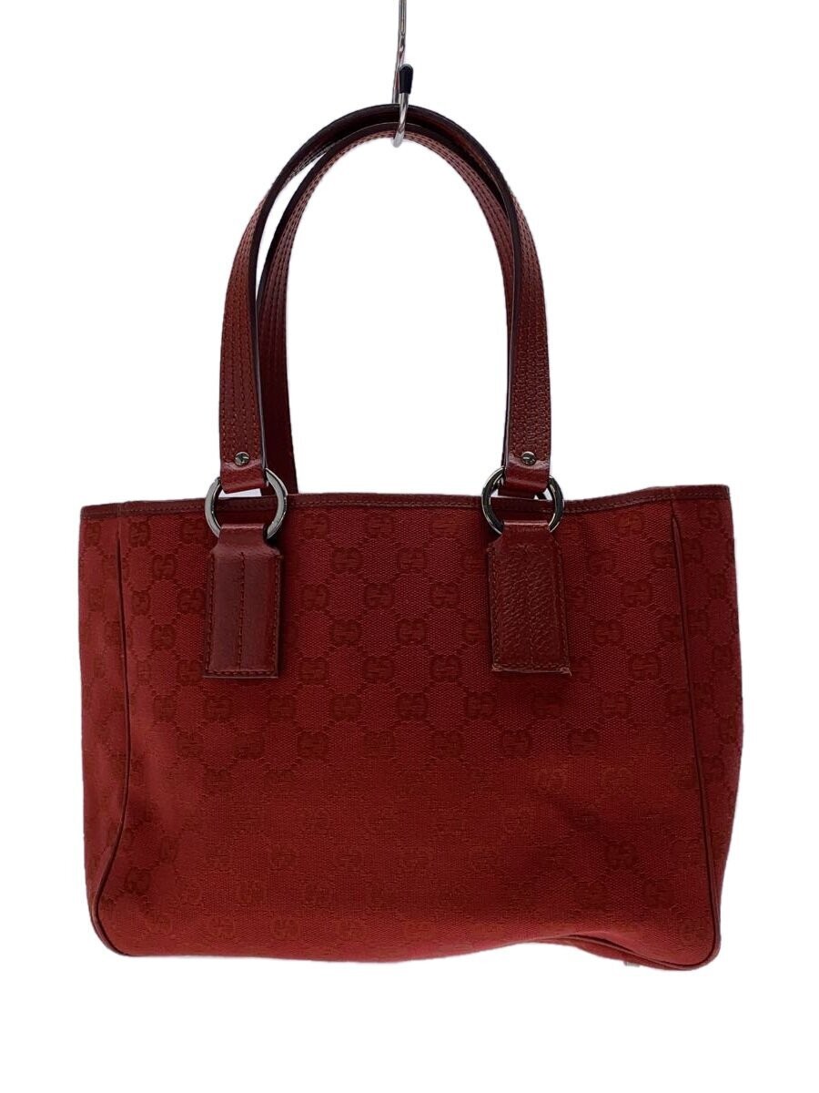 GUCCI GG Canvas Tote Bag in Classic Red 113019