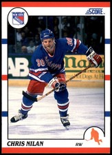 Chris Nilan New York Rangers 1990 Score Hockey Card #311