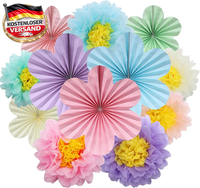 Papier Dekorationsset FüR Hochzeiten Geburtstage Gartenpartys 12Er Set