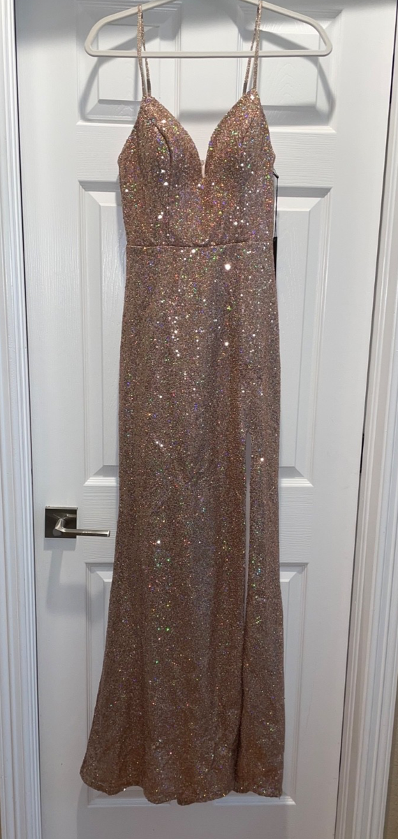 city triangles glitter dress Sequin prom dress