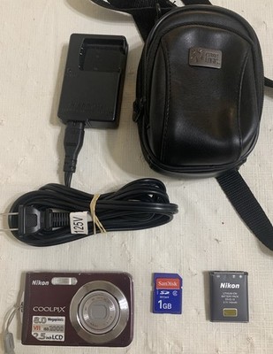Nikon COOLPIX S210 8.0MP Digital Camera - Plum for sale