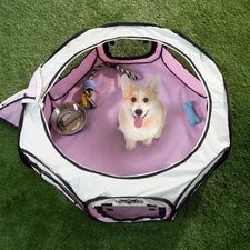 Portable Dog Playpen Crate Fence Pet Play Pen Outdoor Indoor Puppy Kennel Cage