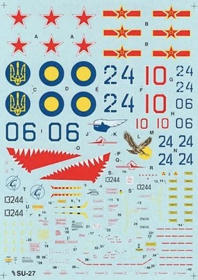 Hi-Decal Line 72-024 Sukhoi Su-27 Flanker B 1/72 scale decals