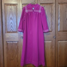 Vintage 80s At Home Wear Robe Housecoat Pink Size Small/Med Lounge Wear