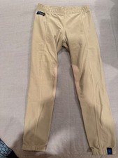 Irideon Riding Breeches Pants Child Medium Beige Ribbed Knee Patch Equestrian