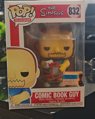 FUNKO POP! VINYL #832 COMIC BOOK GUY FIGUR THE SIMPSONS LIMITED EDITION