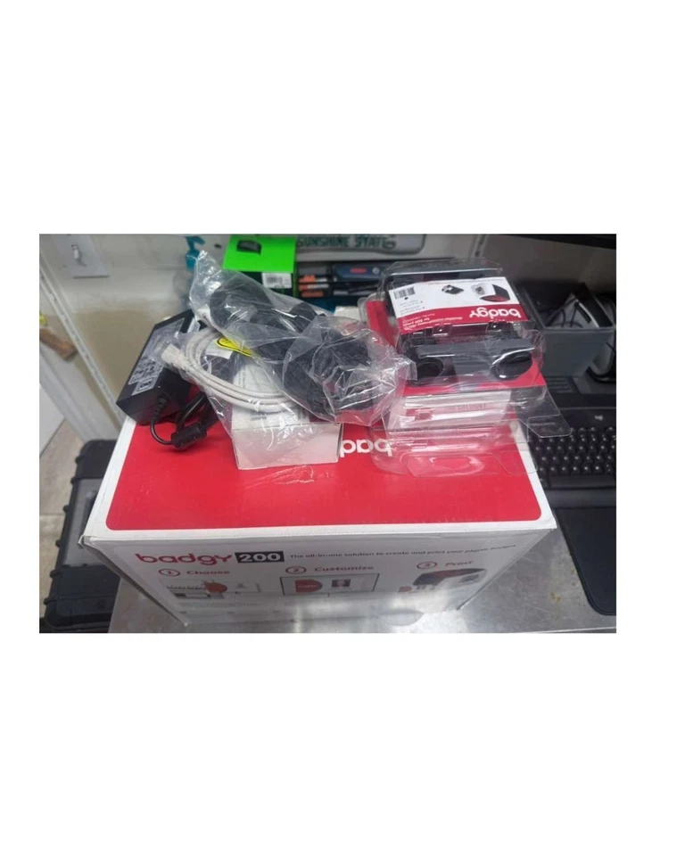 Evolis Badgy Color Printer for Plastic ID Card  badges business cards New +extra - Image 4 of 4