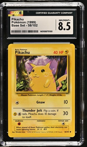 Pikachu graded CGC 8.5 for sale on eBay