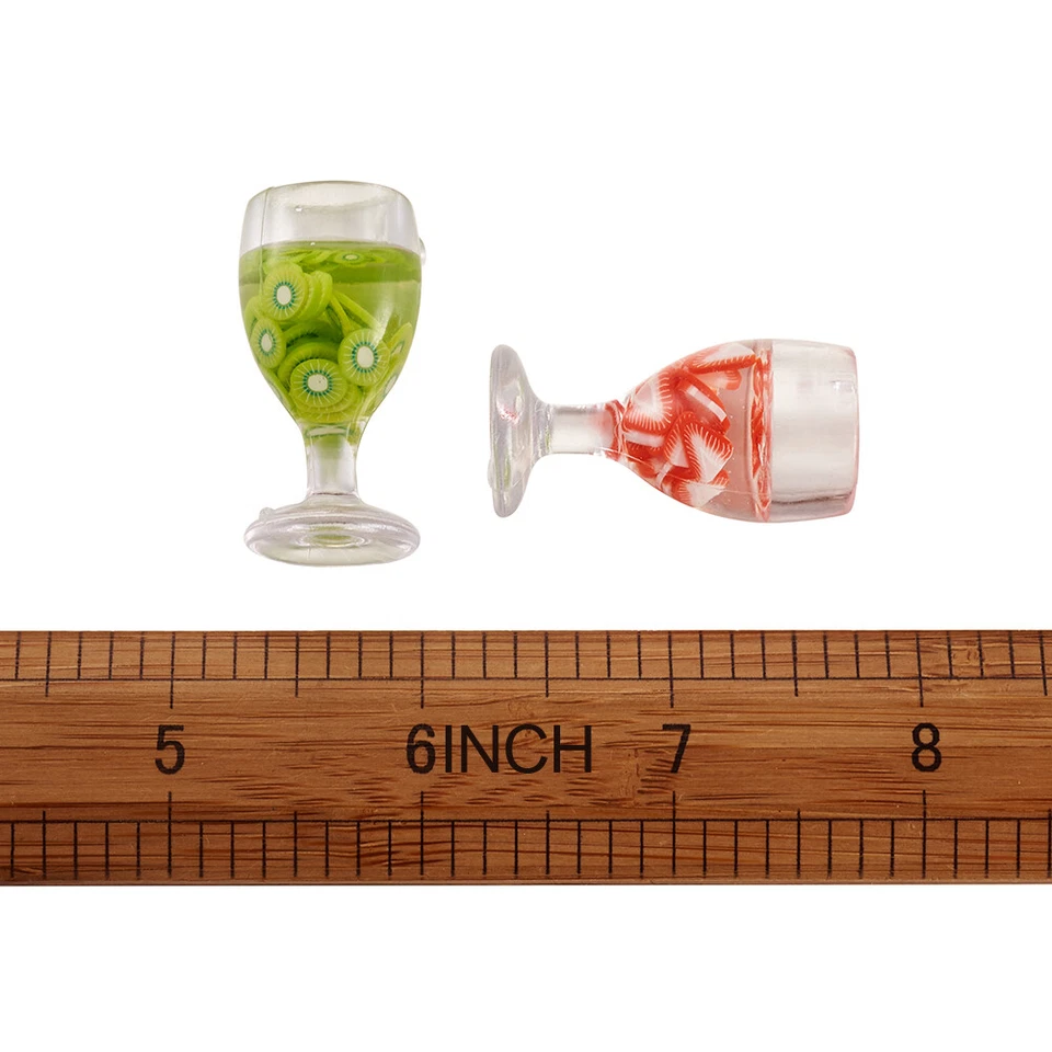 50 peças pingentes de taça de resina de argila polímero mini berloques fofos de suco artesanato 37x22,5 mm - Imagem 3 de 4