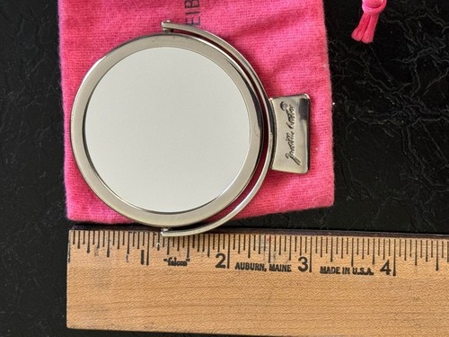 Judith Leiber Vintage Travel Purse~ Dual Sided Mirror w/ Pouch 2.5 x 3 inches - Picture 4 of 8
