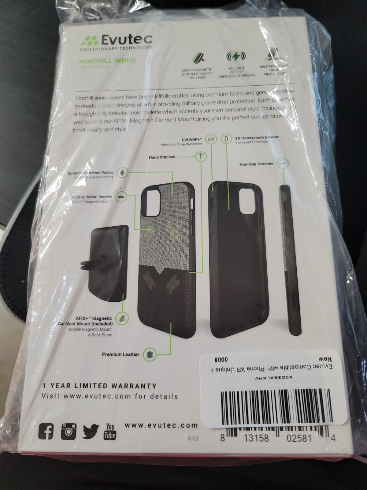 Evutec for Apple iPhone 11 XR Compatible Karbon Case (with Car Vent Mount) Black eBay