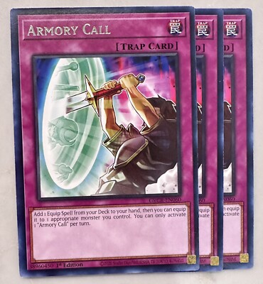 Yugioh! 3x Armory Call GRCR-EN060 Rare 1st Ed NM