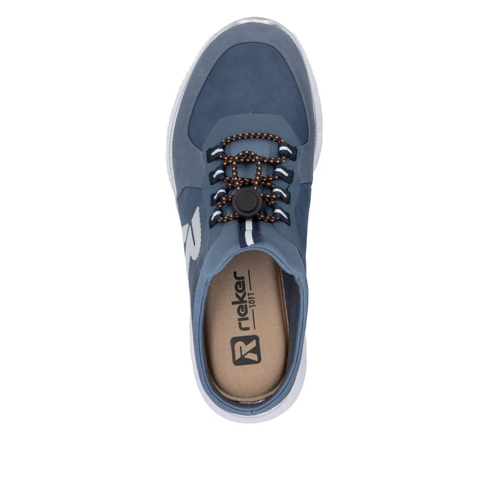 Zuecos para mujer Rieker Sabots zapatillas zapatos de casa azul M6069 Foto 4 de 4