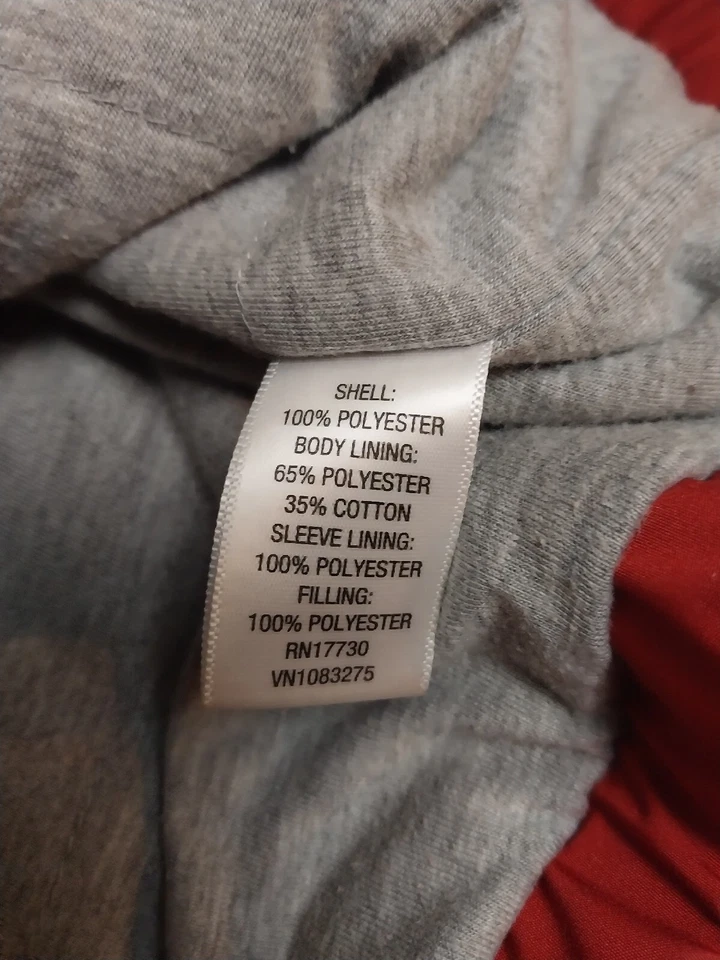 Abrigo Merona Para Hombres Talla 2XL Rojo Cremallera Forro Polar Suave Bolsillos Foto 3 de 4