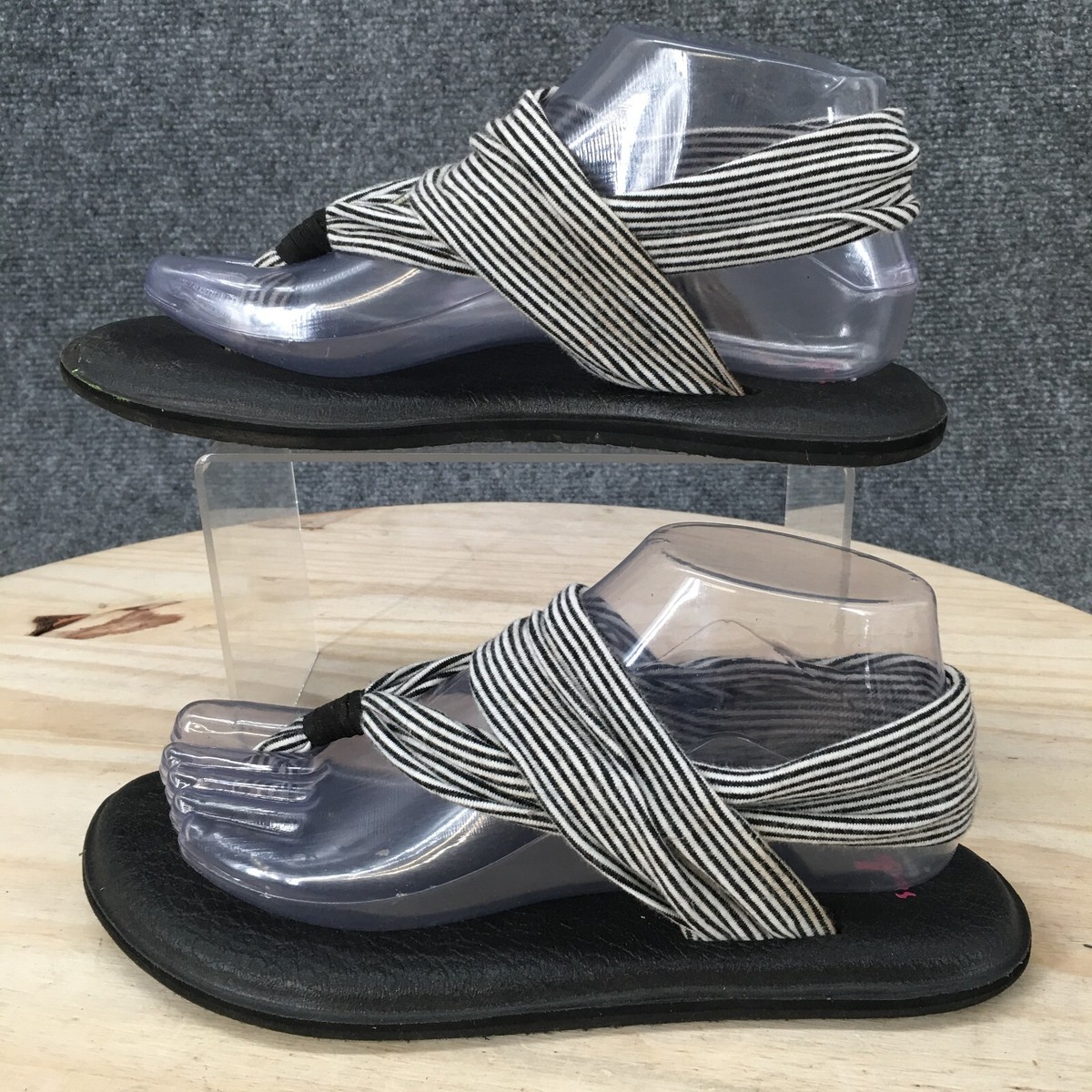 Sanuk Sandals Womens Yoga Sling Slingback Flip Flop Striped