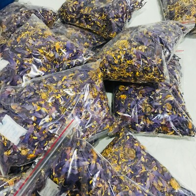 1kg Cut Blue Lotus Natural Nymphaea Caerulea Flowers Egyptian Organic Herb Tea