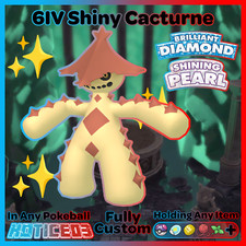 ✨ Shiny CACTURNE 6IV ✨ Pokemon Brilliant Diamond and Shining Pearl lv100 +EVs