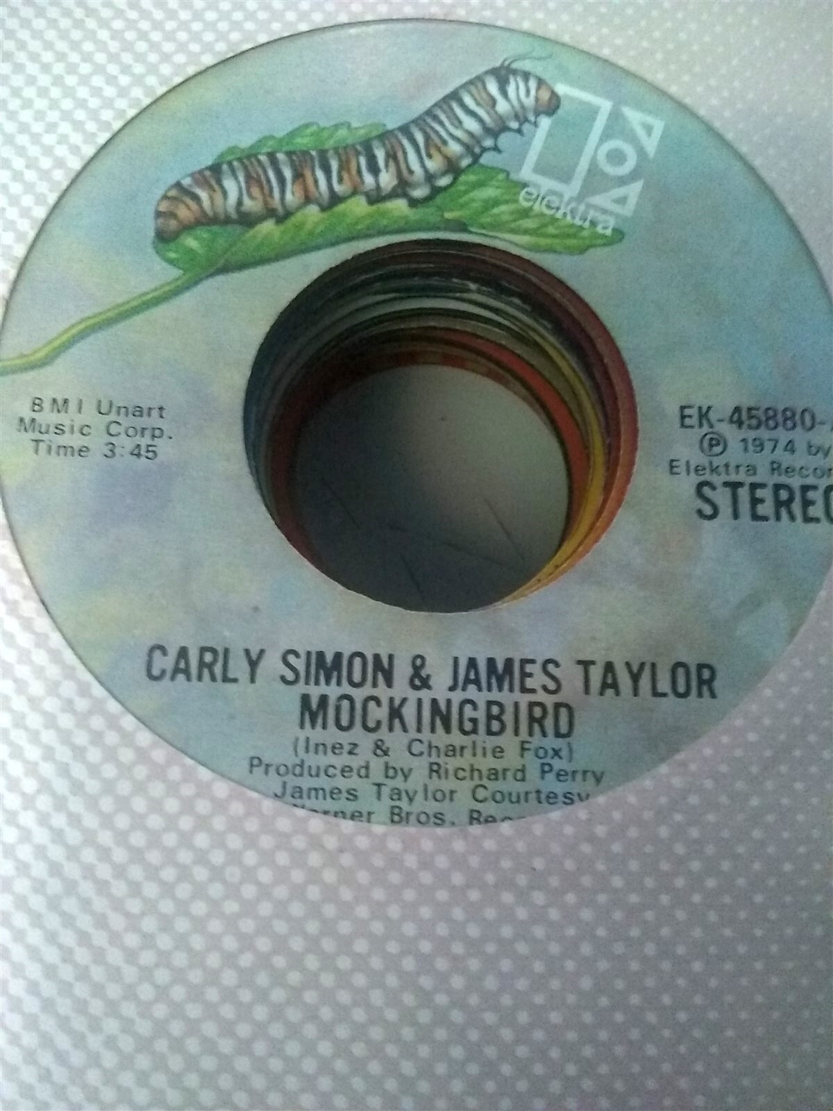 Carly Simon and James Taylor, Mockingbird 1974 Elektra 45 +sleeve eBay