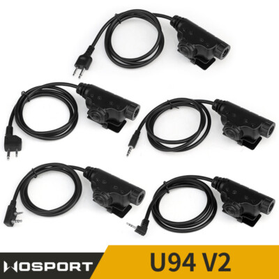 U94 Tactical U94 V2 PTT Tactical Headset Adapter with Multiple Plugs for ...