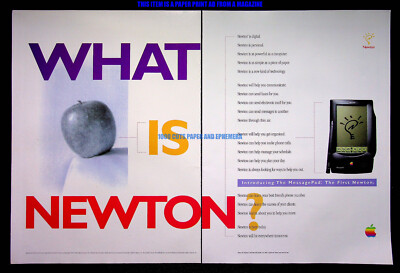 Apple Newton PDA Tablet 1993 Electronics Trade Print Magazine Ad Poster ADVERT