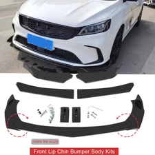 Glossy+Black Front Bumper Lip Splitter Spoiler For Kia K5 Forte