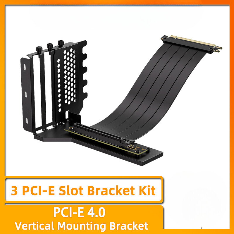 GPU Vertical Mounting Bracket Kit, PCIe X16 Riser Cable