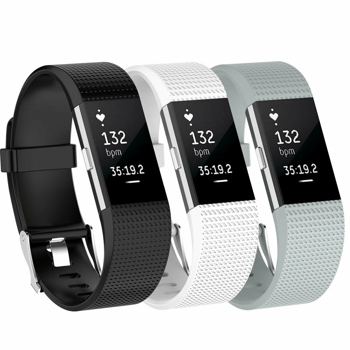 3 Pack Replacement Band for Fitbit Charge 2 Small Bracelet Watch Rate  Fitness