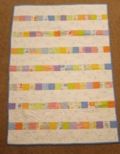 Handmade Multi Color Blocks Baby Boy  s Quilt 44  X 31" Stars Stitching Design