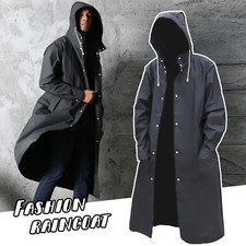 Unisex Adult Raincoat Waterproof Rain Coat Hooded Jacket Poncho Rainwear Camping