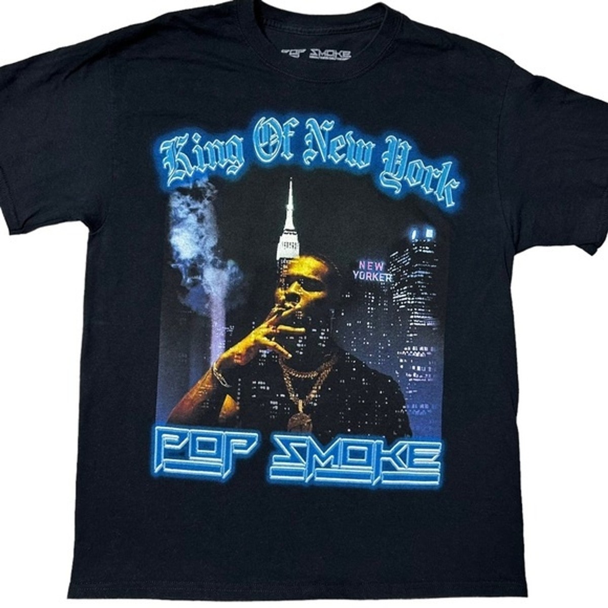 Pop Smoke Official Merch King Of New York Graphic T-Shirt Black
