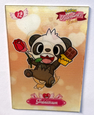 panda pokemon card 2025 Valentine's Day 3D #12 PANCHAM & TEDDIURSA Limited Edition Pokemon primal panda