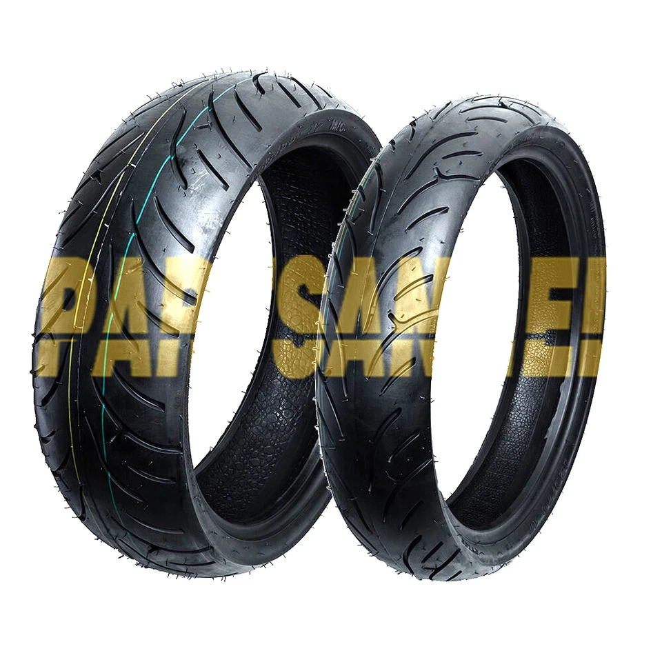 Front Rear Max Motosports Moto Tire set 120/70-17 & 180/55-17 Foto 2 de 4