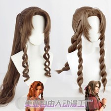 Final Fantasy VII Remake FF7 Aerith Gainsborough Cosplay Braid Hair Wig