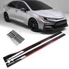 For Toyota For Corolla 2020-2021 Se Xse Le Xle Side Skirt Winglet Lip Red Style