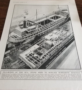 [#1965] PILL-BOXES OF THE SEA: STONE SHIPS TO REPLACE SUBMARINE SINKINGS(1917)