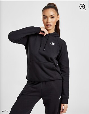 nike essential logo overhead hoodie women's