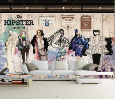 3D Hip Hop Style 7562NA Wallpaper Wall Murals Wall Paper Wall Print Mural Romy