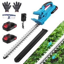 Electric Cordless Hedge Trimmer Tree Branch Cutter Tool with 2 Battery & Charger