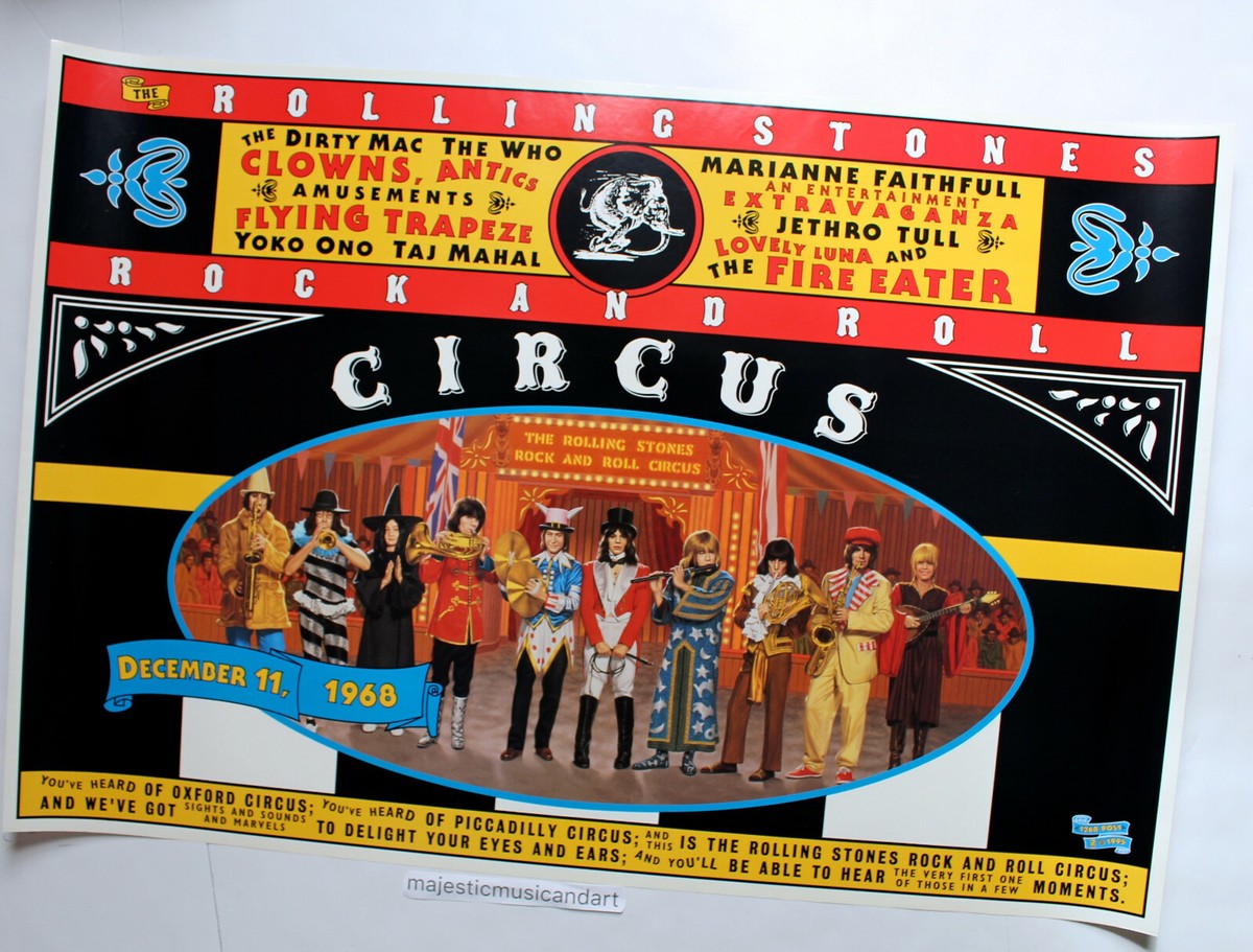 ORIGINAL ROCK & ROLL CIRCUS PROMO POSTER ROLLING STONES BEATLES