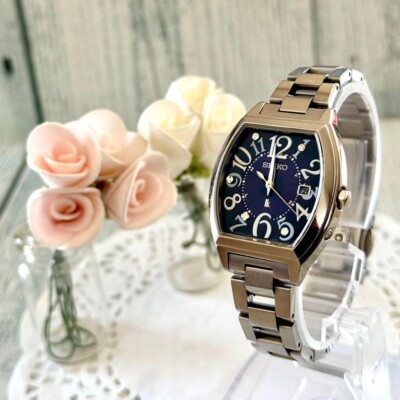 SEIKO LUKIA Watch 1B22-0BC0 Radio Solar SS used from Japan Check