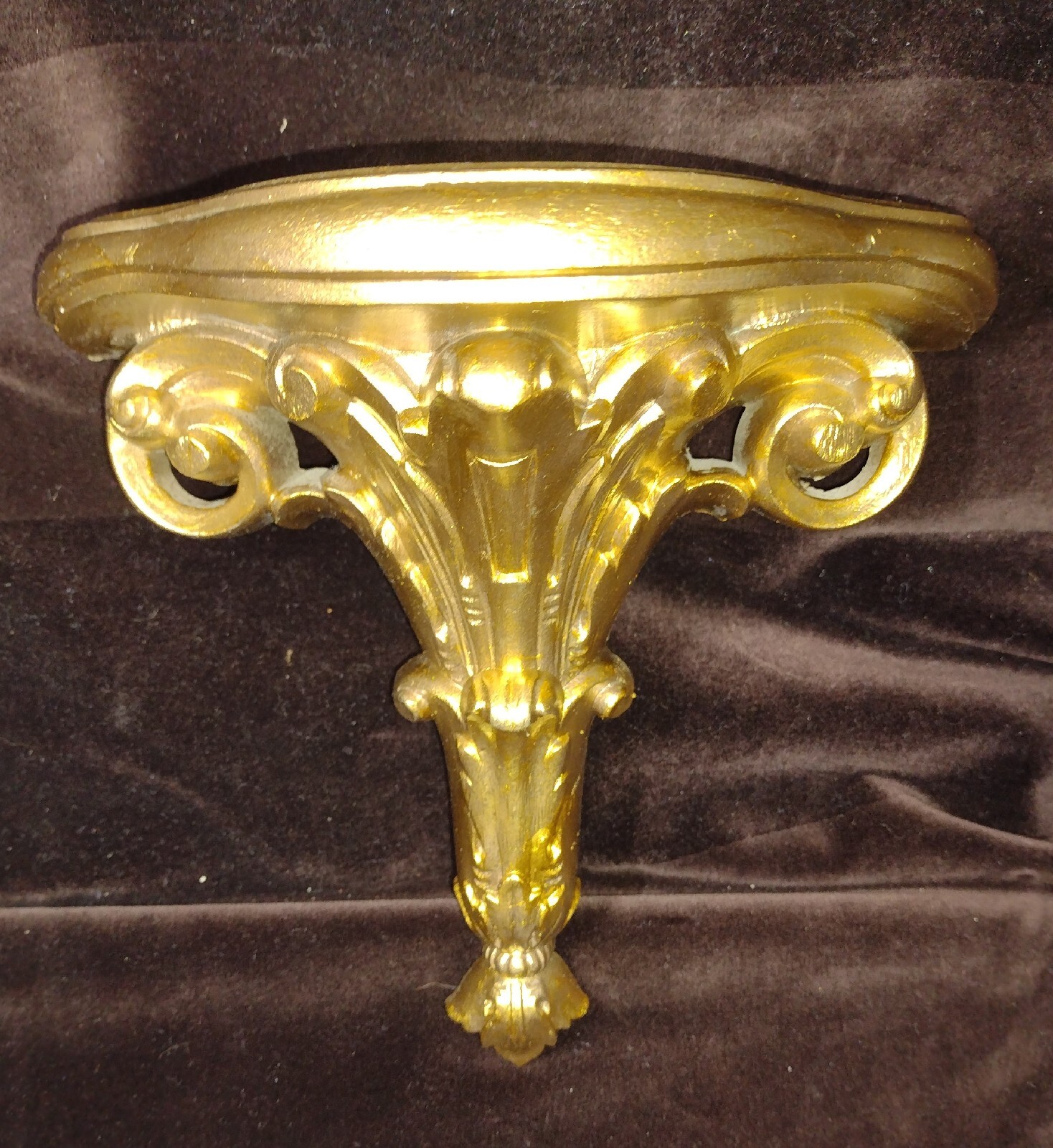 Vintage Burwood Shelf Hollywood Regency Gold Plastic Wall Wall Shelf eBay