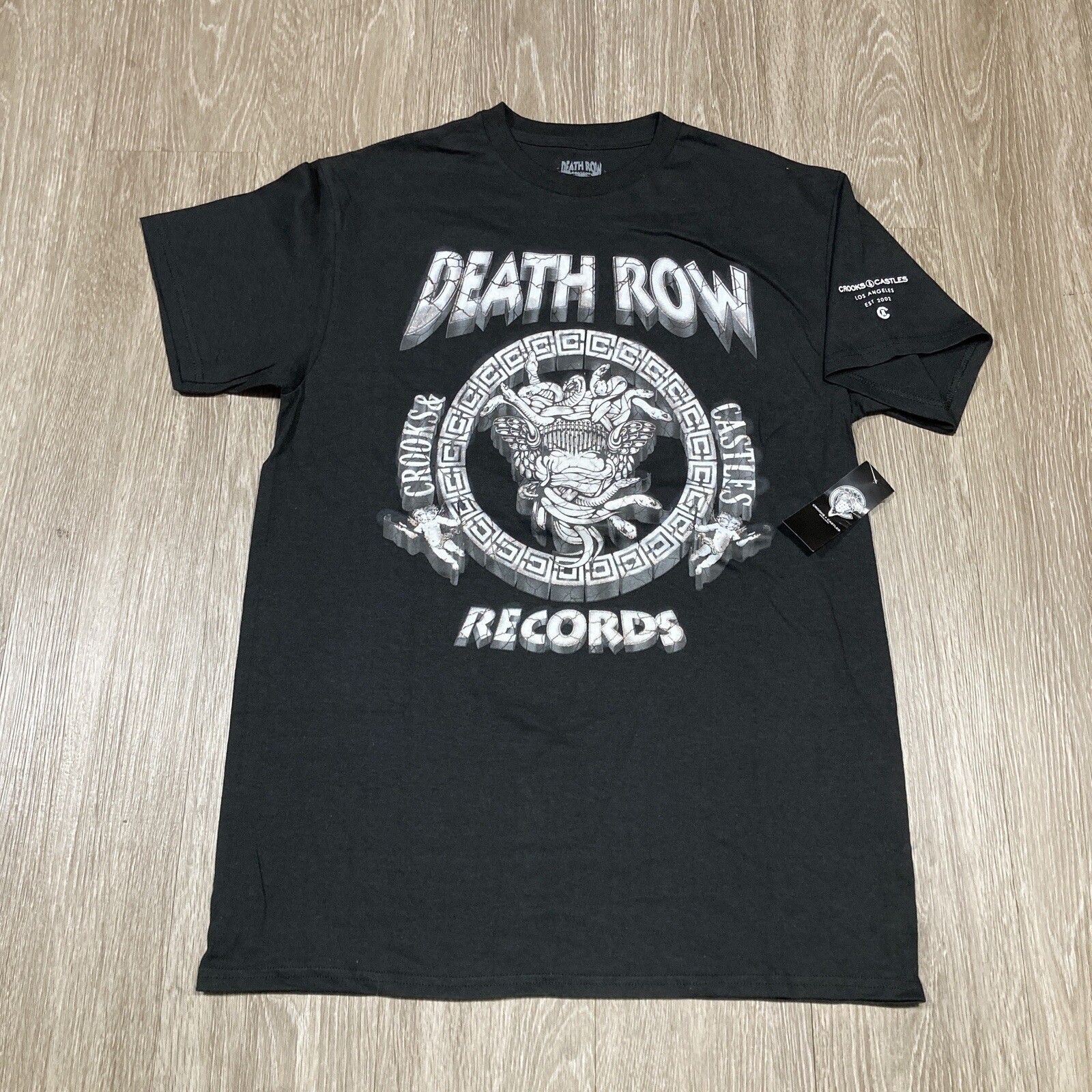 FILA Maglietta Death Row M NUOVA Crooks & Castles Rap Hip Hop Album Concerto Party Tour Maglietta