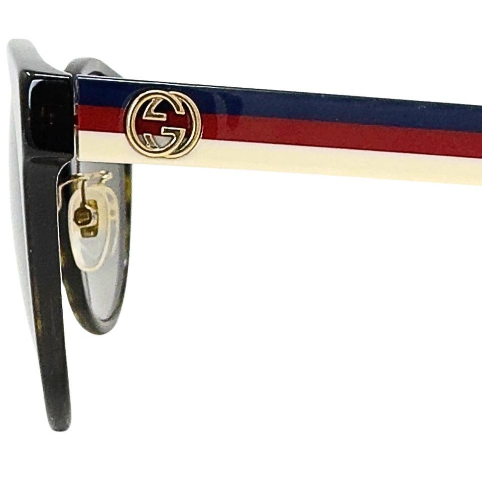 Gucci GG Logo Ophidia Red White Blue Round Sunglasses Tortoiseshell Gradient - Image 4 of 4