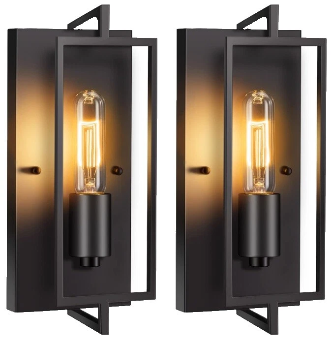 Accesorios de Iluminación de Pared Industrial Negro
