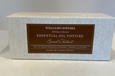 Williams-Sonoma Candle SPICED CHESTNUT  candles 9 oz total