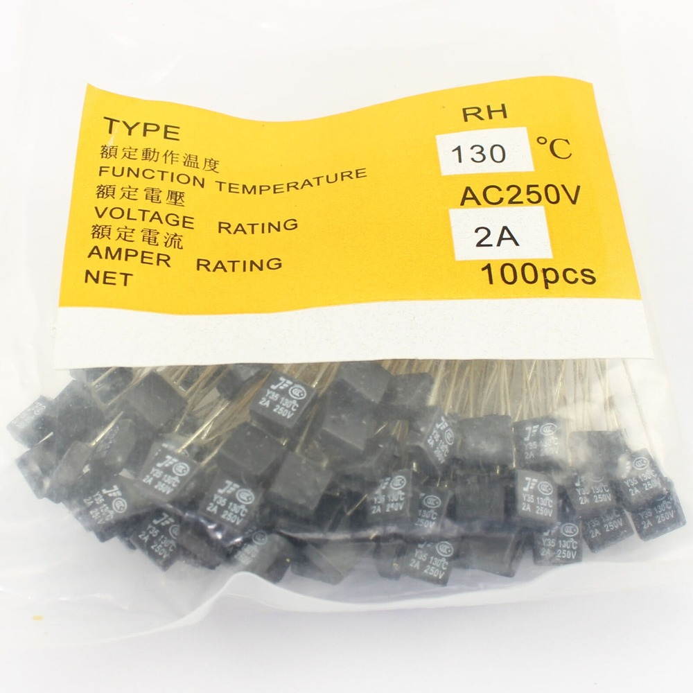 10 Piezas Fusible Térmico Cerámico 130°c 2a 250v - Foto 3