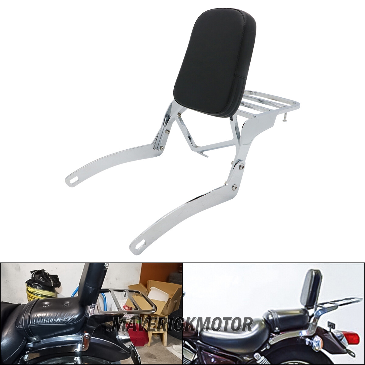 For Yamaha Virago XV125 XV250 VStar 250 Route 66 Backrest Sissy