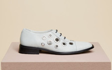 FINERY LONDON Off White Leather ECKETT Lace Up Eyelet Brogues SHOES Sz 6 NEW