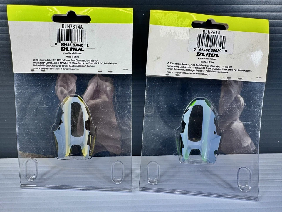 Lot of (2) Blade Canopy for nQX #BLH7614/A Green & Yellow Replacement Heli Parts - Image 2 of 4