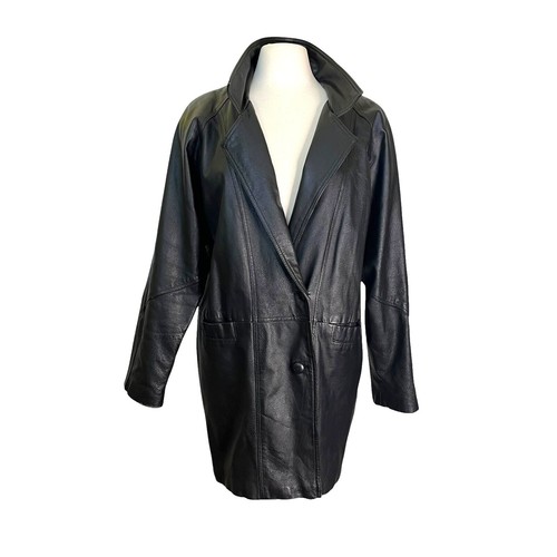 Rare Beautiful Vintage Nate's Custom Leather Police Jacket Size M